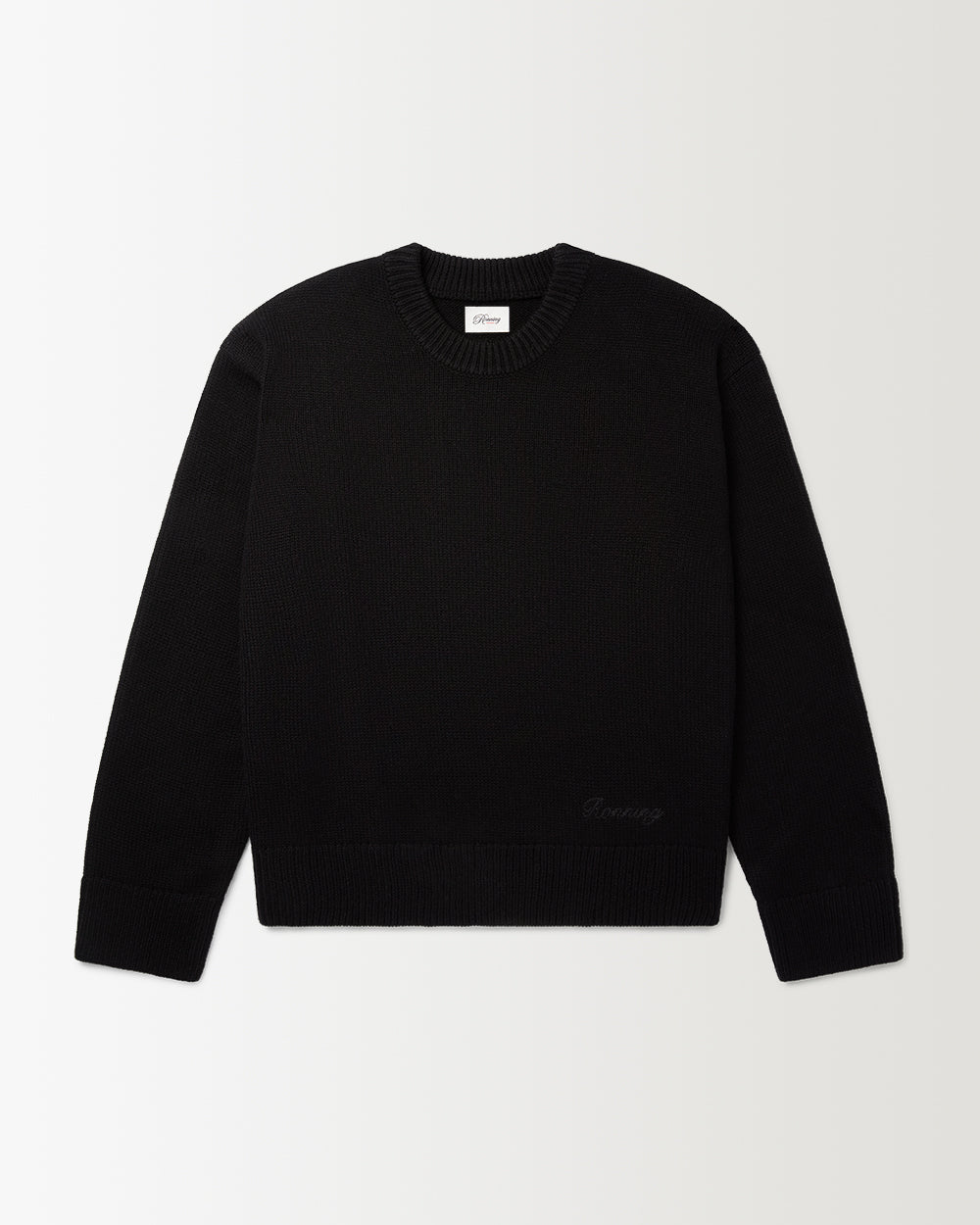 Crew Knit Sweater - Black