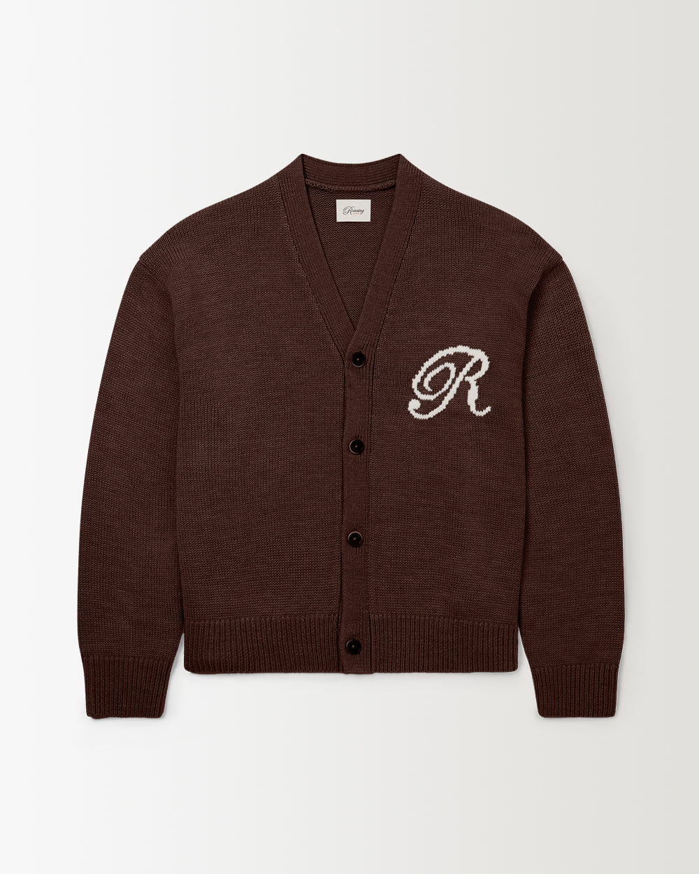 R Knit Cardigan - Mocha Brown