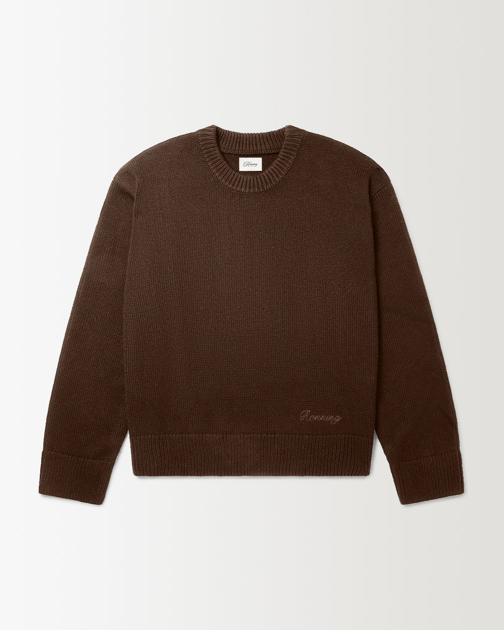 Crew Knit Sweater - Mocha Brown