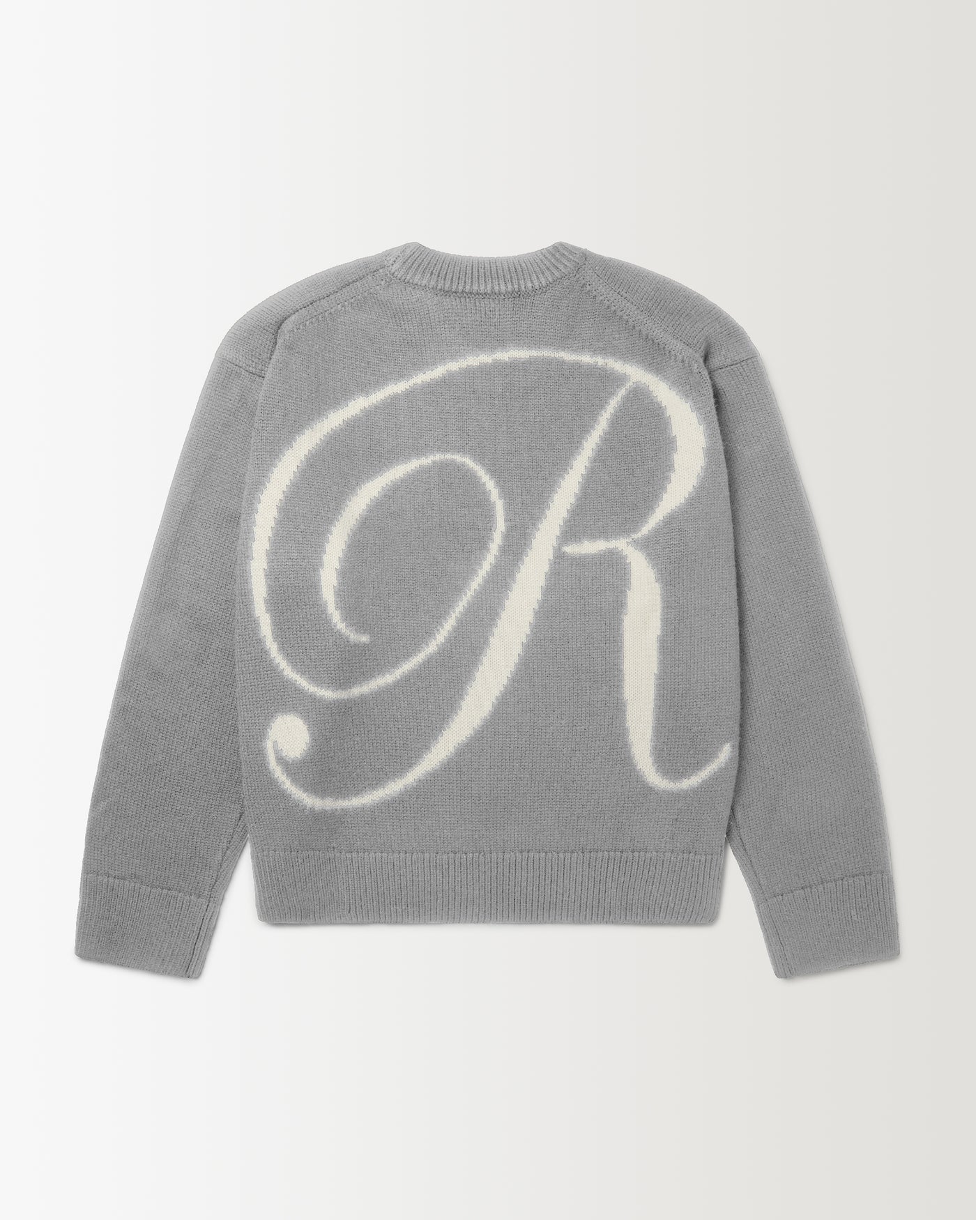 R Knit Sweater - Grey