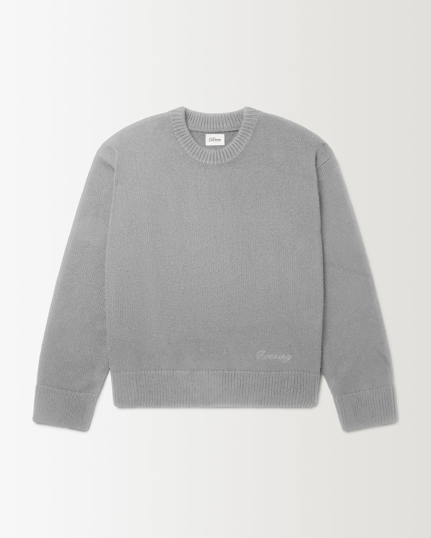 R Knit Sweater - Grey