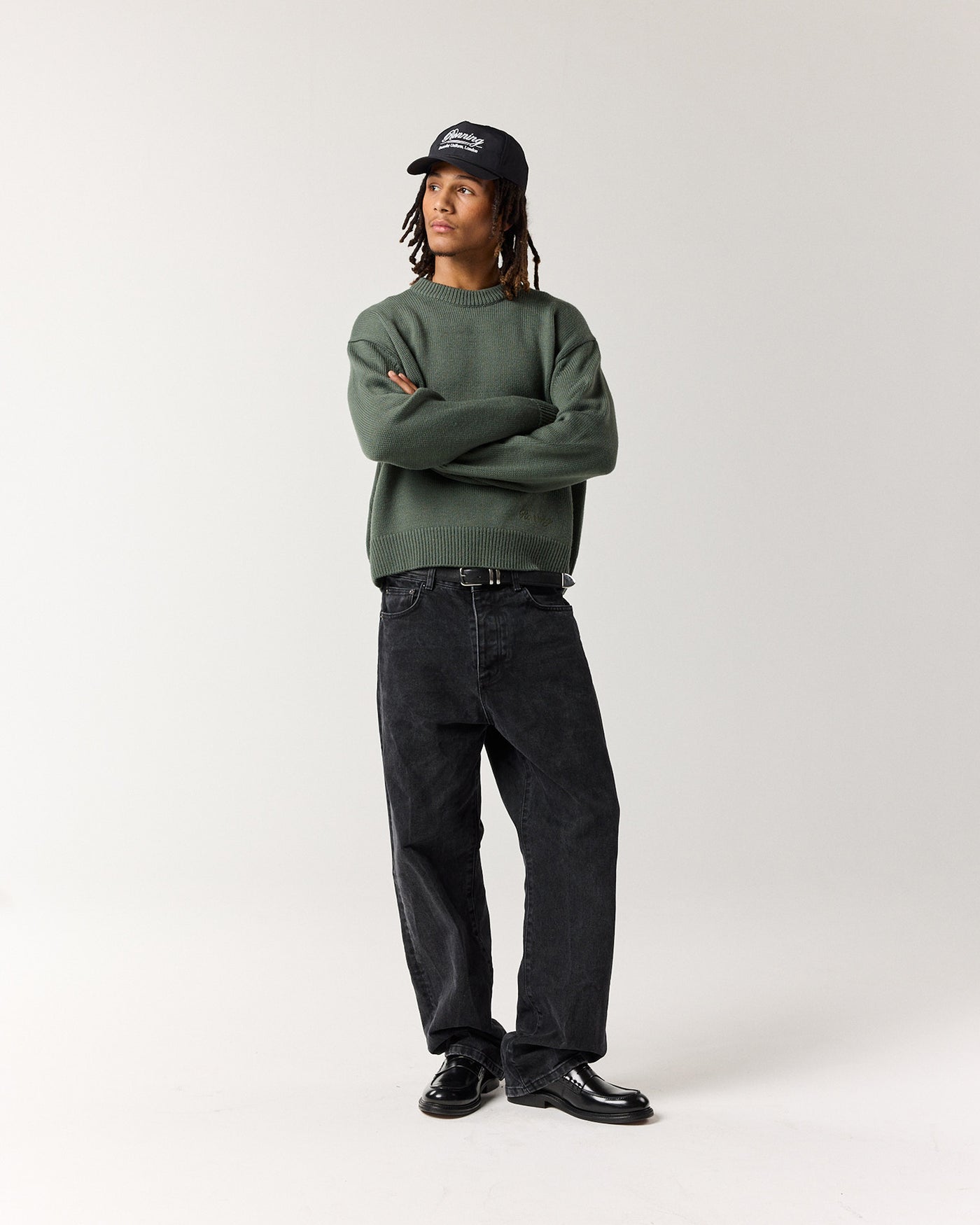 Crew Knit Sweater - Sage Green