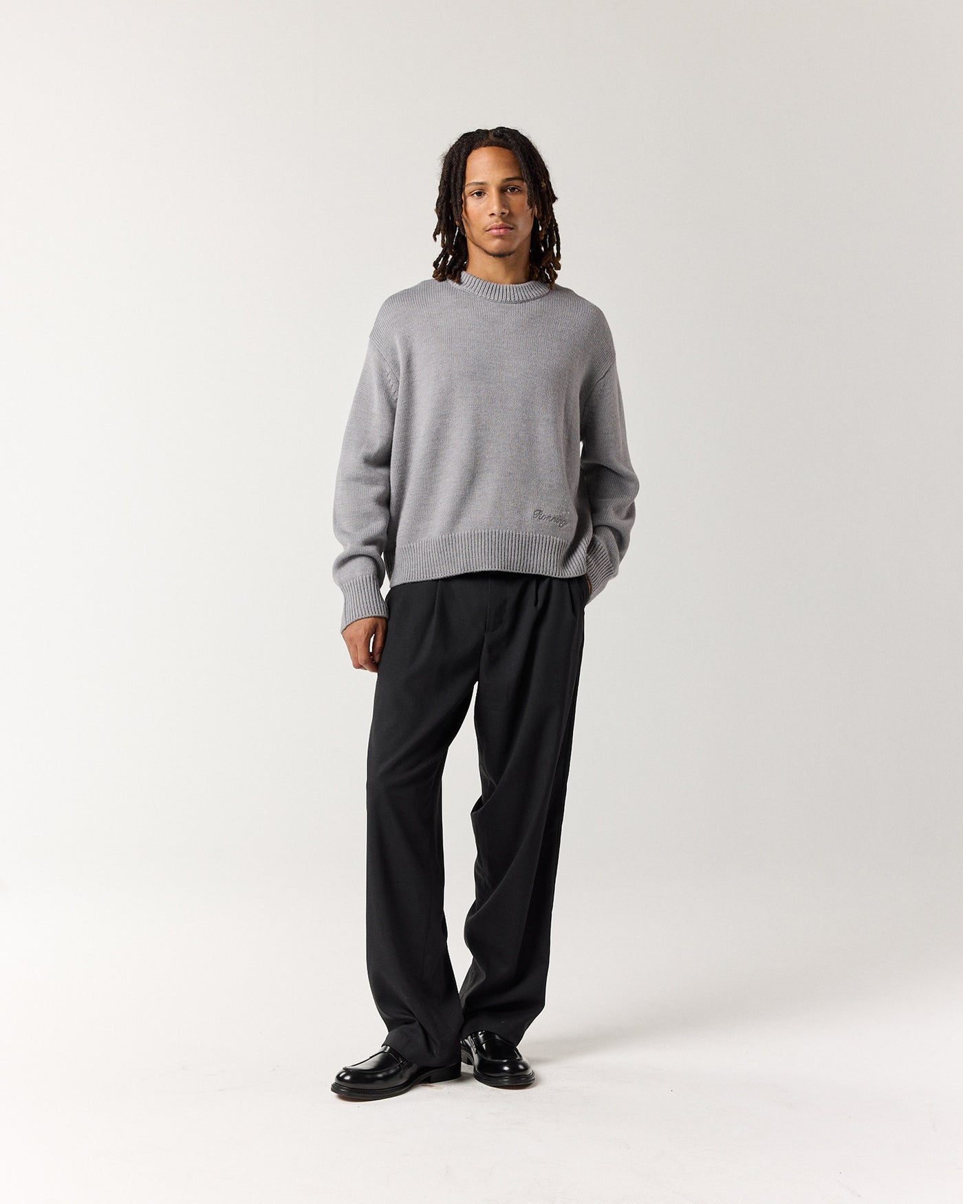 Merino Crew Knit - Grey