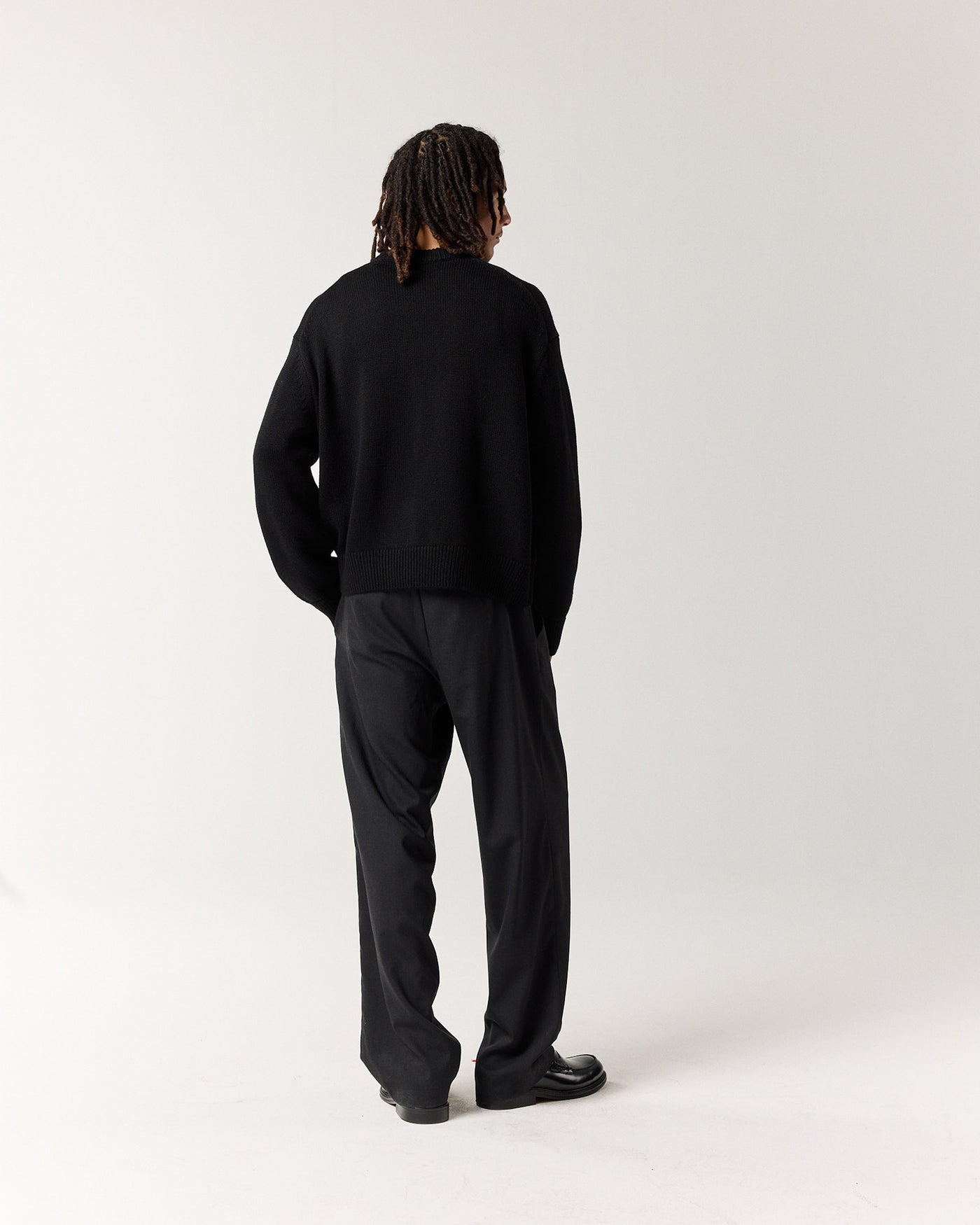 Merino Crew Knit - Black