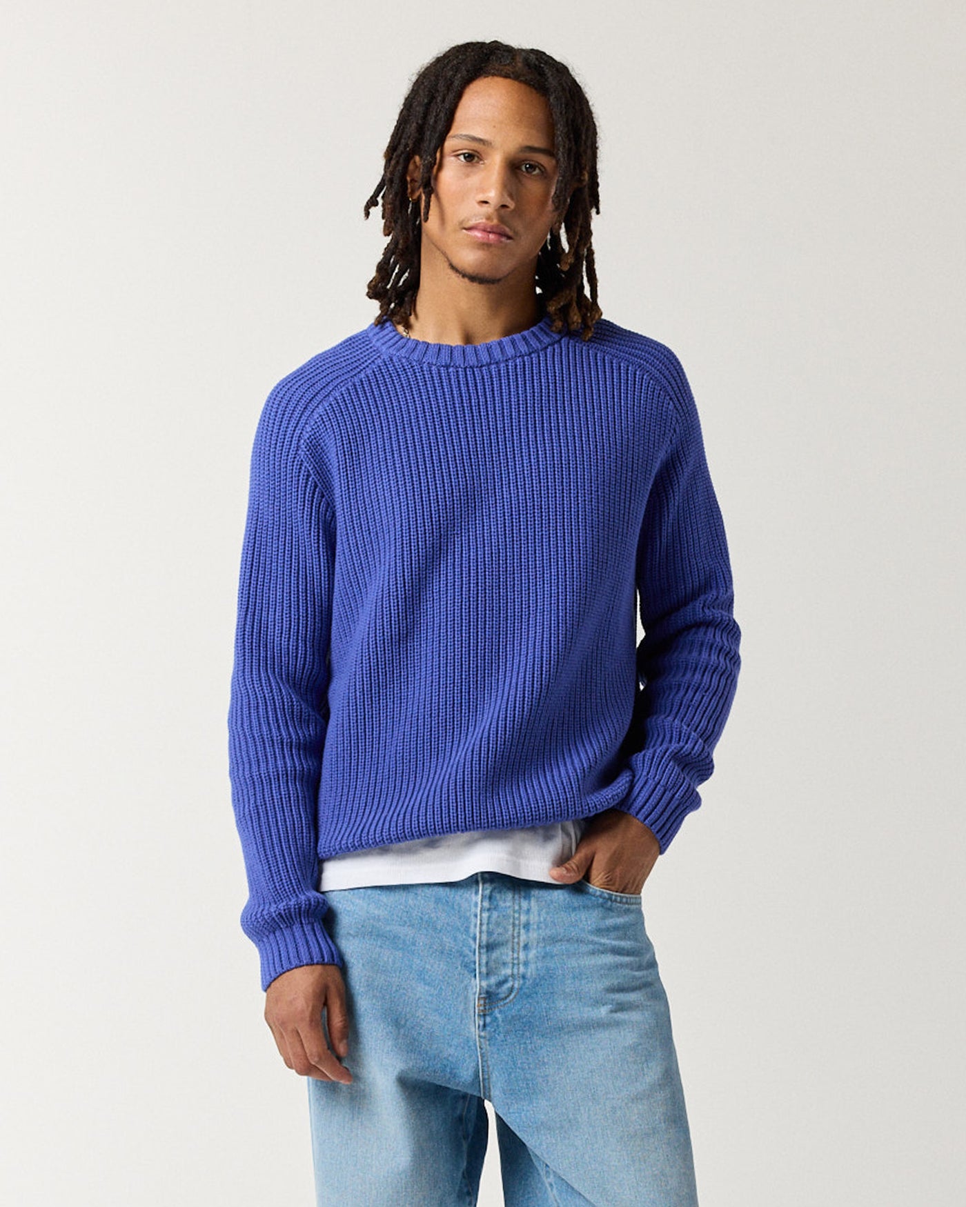 Everyday Fisherman Sweater - Periwinkle