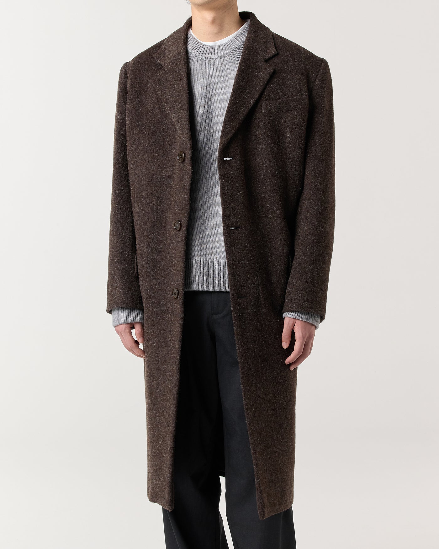 Wool Overcoat - Mocha Brown