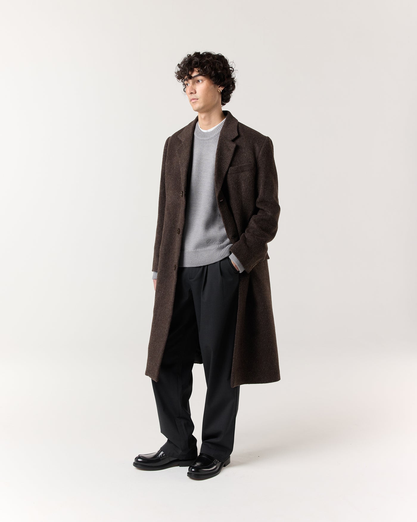 Wool Overcoat - Mocha Brown