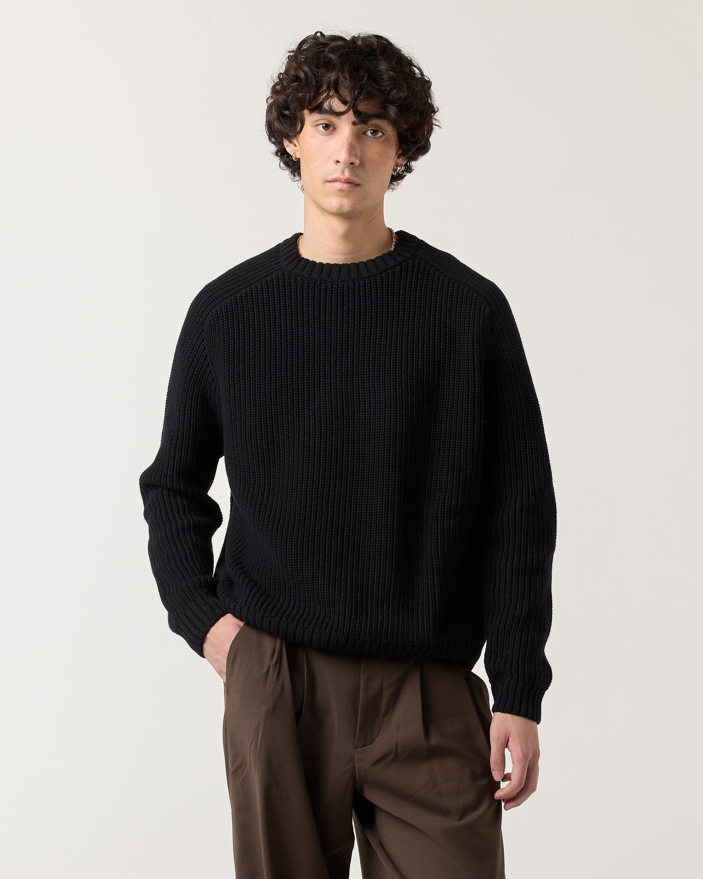 Everyday Fisherman Sweater - Black