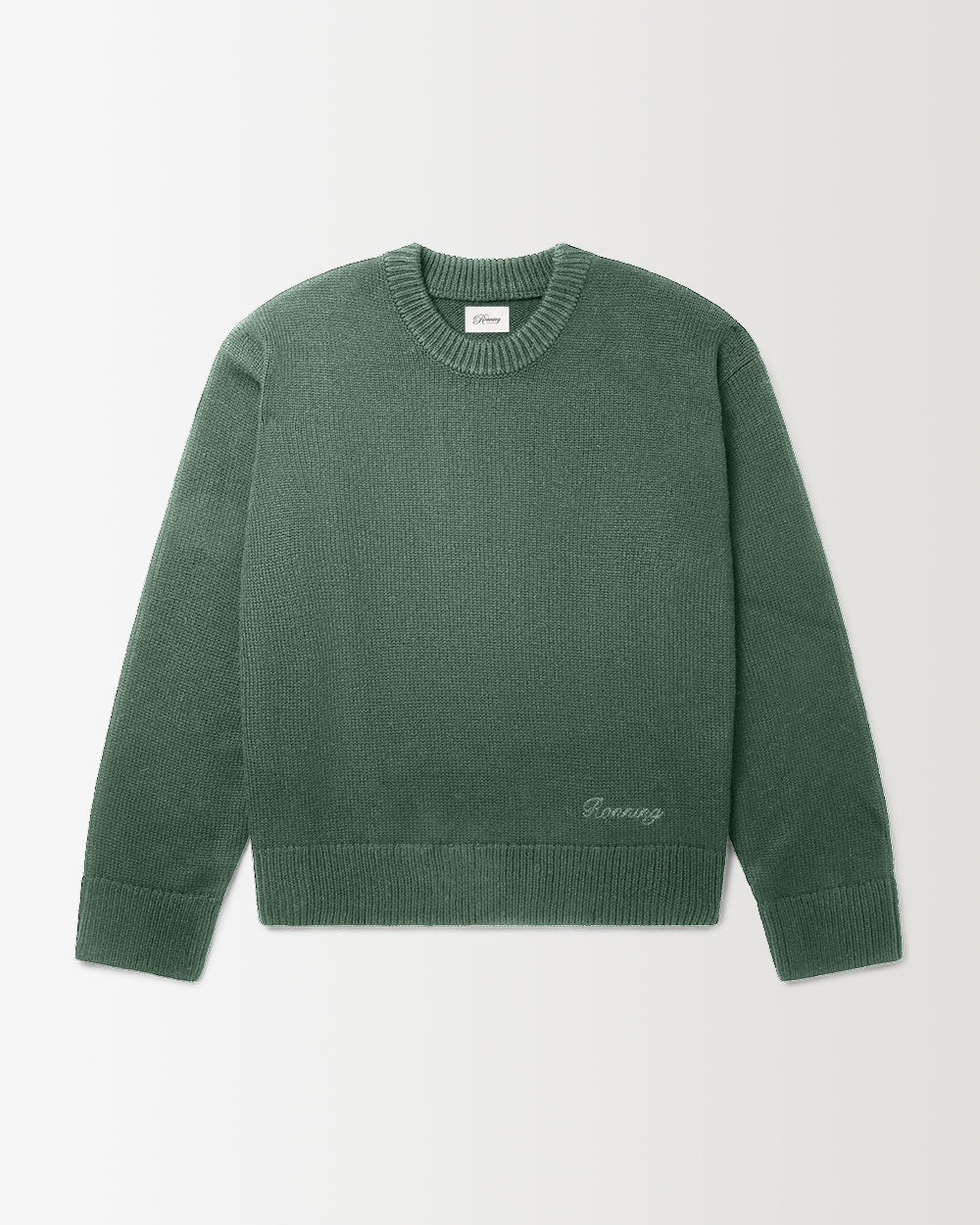 Crew Knit Sweater - Sage Green